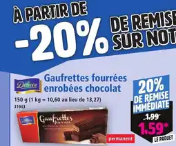 Norma Gaufrettes fourrées enrobées chocolat offre