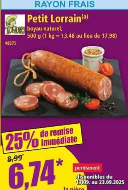 Norma Petit lorrain offre