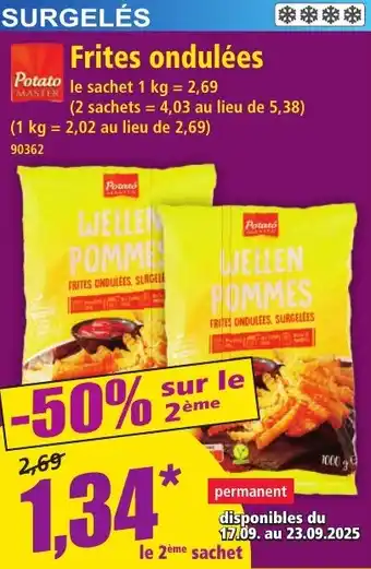 Norma Frites ondulées offre