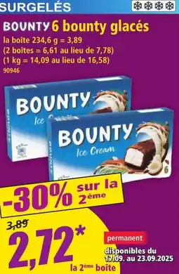 Norma 6 bounty glacés offre