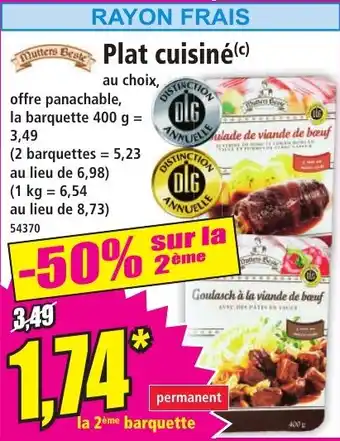 Norma Plat cuisiné offre