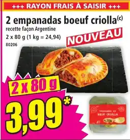 Norma 2 empanadas boeuf criolla offre