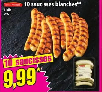 Norma 10 saucisses blanches offre