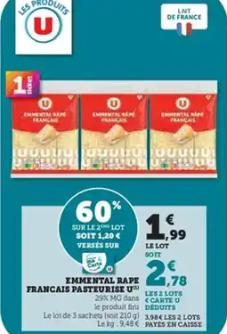 U Express Emmental rape francais pasteurise u offre