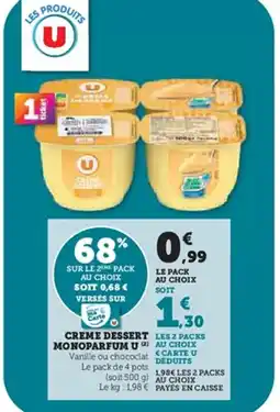 U Express Creme dessert monoparfum offre