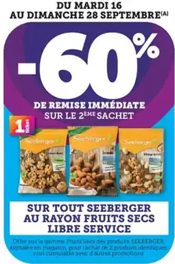 U Express Sur tout seeberger au rayon fruits secs libre service offre