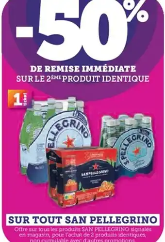 U Express Sur tout san pellegrino offre