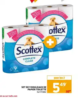 Trafic Scottex set de 9 rouleaux de papier toilette offre