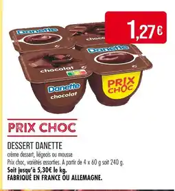 Match Danette Dessert Danette offre