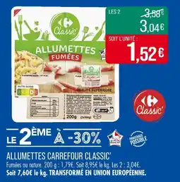 Match Carrefour Classic' Allumettes offre