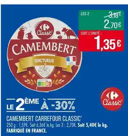 Match CARREFOUR CLASSIC Camembert offre
