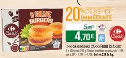Match Carrefour Classic' Cheeseburgers offre