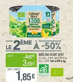 Match GEANT VERT Maïs Bio offre