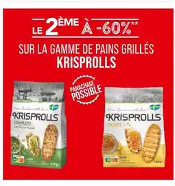 Match KRISPROLLS LE 2ÈME À -60% SUR LA GAMME DE BARRES KRISPROLLS offre