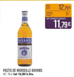 Match Pastis de Marseille Bayanis offre
