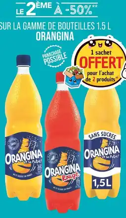 Match Orangina Le 2ème à -50% sur la gamme de bouteilles 1.5 l Orangina offre