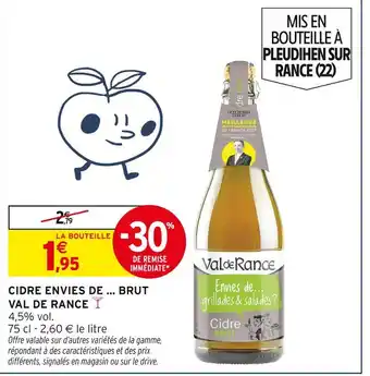 Intermarché VAL DE RANCE Cidre envies de ... brut offre