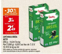 Netto Netto Café moulu Brésil offre
