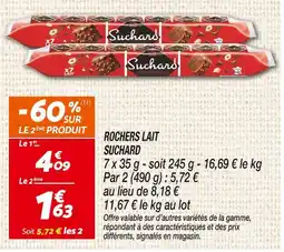 Netto Suchard Rochers lait offre
