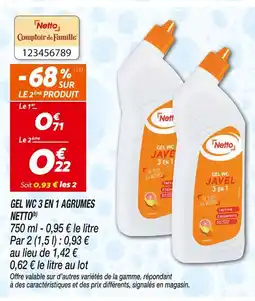 Netto Netto Gel WC Javel 3 en 1(b) offre