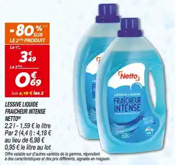 Netto Netto Lessive liquide fraîcheur intense(b) offre