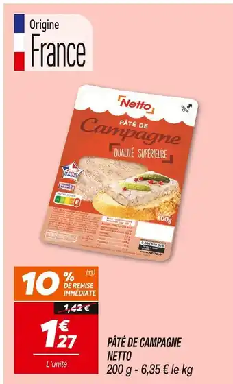 Netto Netto Pâté de campagne offre