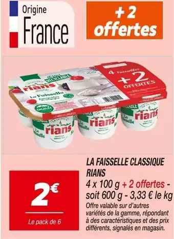 Netto Rians La Faisselle Classique offre