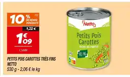 Netto Netto Petits Pois Carottes Très Fins offre