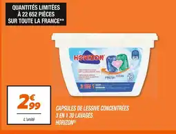 Netto HORIZON Capsules de lessive concentrées 3 en 1 30 lavages(b) offre