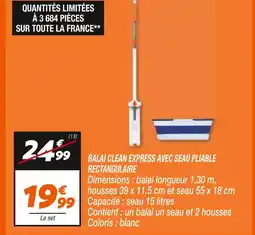 Netto Balai Clean Express avec seau pliable rectangulaire offre