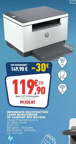 Bureau Vallée HP Imprimante multifonction laser monochrome LaserJet MFP M234DW offre
