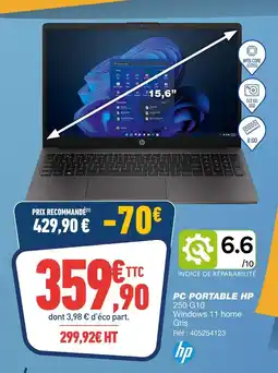 Bureau Vallée HP PC portable offre