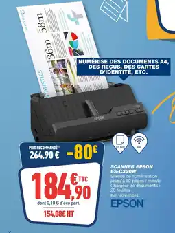 Bureau Vallée EPSON Scanner ES-C320W offre