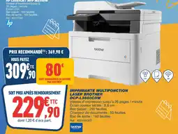 Bureau Vallée Brother Imprimante multifonction laser Brother DCP-L3560CDW offre