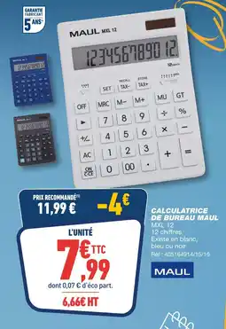 Bureau Vallée MAUL Calculatrice de bureau MAUL offre
