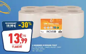 Bureau Vallée INOVEO 6 bobines d’essuie-tout offre