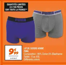 Netto PUMA Lot de 2 boxers homme offre
