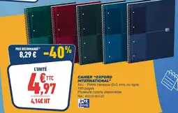 Bureau Vallée Oxford Cahier Oxford International offre