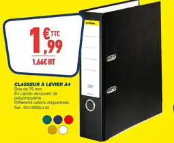 Bureau Vallée Classeur à levier A4 offre