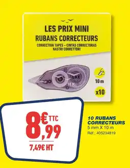 Bureau Vallée LES PRIX MINI 10 Rubans correcteurs offre