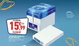 Bureau Vallée Synbio Carton de 5 ramettes de 500 feuilles offre