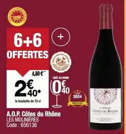 Promocash Côtes du rhône - a.o.p. côtes du rhône offre