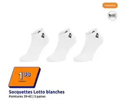 Action Socquettes lotto blanches offre