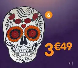 b&m Assiette crâne Dia de Los Muertos offre