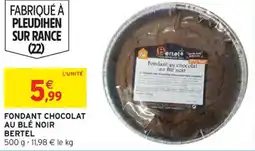 Intermarché Fondant chocolat au blé noir bertel offre