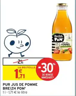 Intermarché Pur jus de pomme breizh pom offre