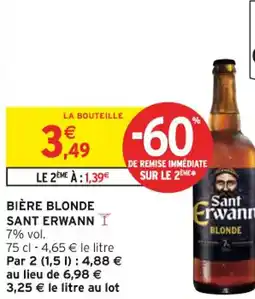 Intermarché Bière blonde sant erwann offre