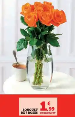 Super U Bouquet de 7 roses offre