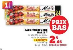 Super U Pate pur beurre marie offre