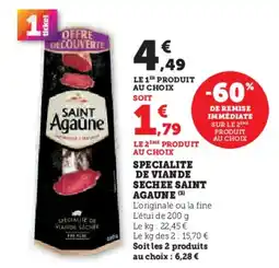 Super U Specialite de viande sechee saint agaune offre